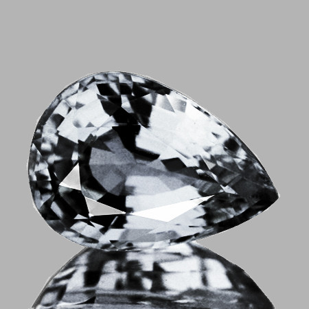 6x4 mm { 0.50 }Pear AAA Fire Natural Light Blue White Sapphire {Flawless-VVS}