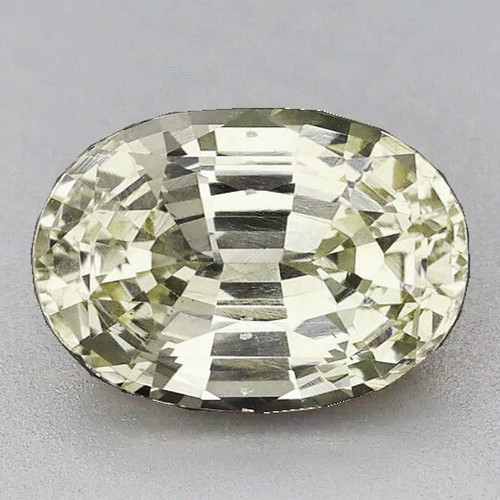 6x4 mm 1 pcs Oval Machine Cut Extreme Brilliancy Natural Light Canary Sapphire  Madagascar (Flawless-VVS)