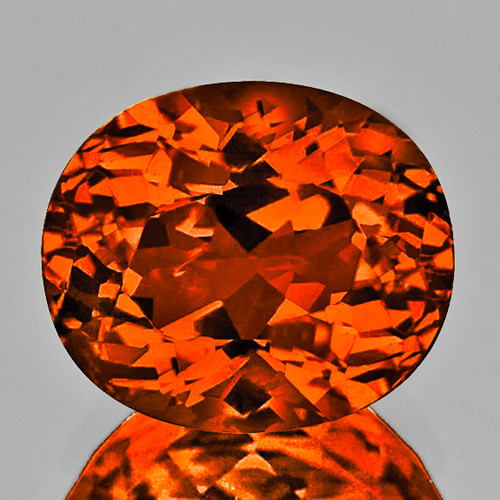 9x8 mm { 2.60 cts } Oval Brilliant Cut AAA Fire Intense Madeira Orange Citrine Natural {Flawless-VVS1}--AAA Grade