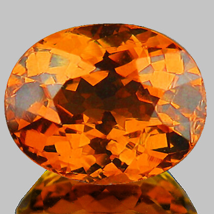 10.5x8.5 mm { 3.23 cts } Oval Brilliant Cut AAA Fire Intense Madeira Orange Citrine Natural {Flawless-VVS1}--AAA Grade