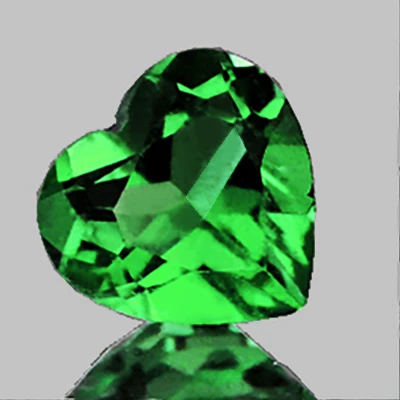 5.50 mm { 0.50 cts} Heart AAA Fire Natural Chrome Green Tsavorite Garnet