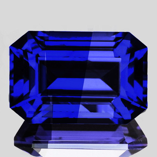 6x4mm { 0.64 cts } Octagon Emerald Cut AAA Fire Intense Ceylon Blue Sapphire Natural {Flawless-VVS}--AAA Grade