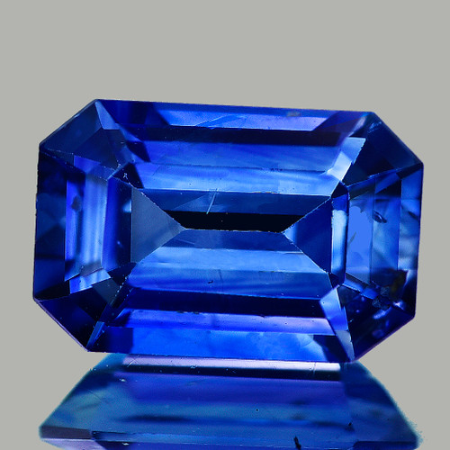 6x4mm { 0.55 cts } Octagon Emerald Cut AAA Fire Intense Ceylon Blue Sapphire Natural {Flawless-VVS}--AAA Grade
