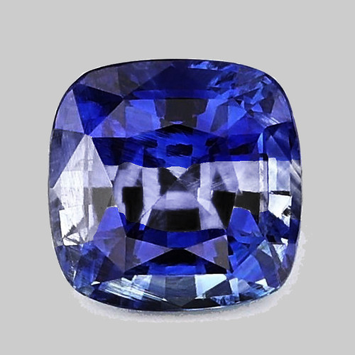 5.00 mm { 0.56 cts} Cushion AAA Fire Natural Bi Color Ceylon Blue Sapphire {Flawless-VVS}