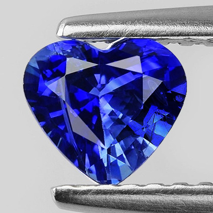 6.00 mm { 0.93 cts} Heart AAA Fire Intense Ceylon Blue Sapphire Natural {Flawless-VVS}--AAA Grade