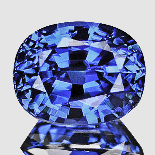 7x6 mm { 1.69 cts} Oval Best AAA Fire Intense Ceylon Blue Sapphire Natural {Flawless-VVS}--AAA Grade--FREE CERTIFICATE