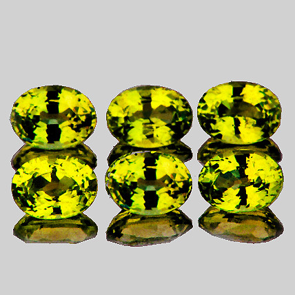 4x3 mm 6 pcs Oval Machine Cut Extreme Brilliancy Intense Yellow Chrysoberyl Natural {Flawless-VVS}--AAA Grade