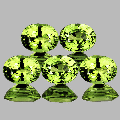 4.5x3.5 mm 5 pcs Oval Machine Cut Extreme Brilliancy AAA Yellow Green Chrysoberyl Natural {Flawless-VVS}--AAA Grade