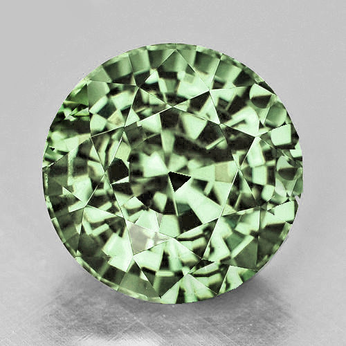 5.00 mm { 0.63 cts } Round Machine Cut Extreme Brilliancy Natural AAA Green Sapphire { Flawless-VVS }--AAA Grade