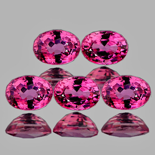4x3 mm 5 pcs { 1.25 cts } Oval AAA Fire Intense AAA Pink Sapphire Natural {Flawless-VVS}--AAA Grade