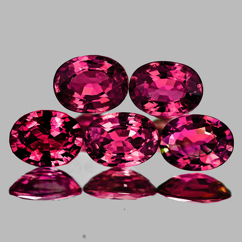 4x3 mm 5 pcs Oval AAA Fire Intense Pink Red Sapphire Natural {Flawless-VVS}--AAA Grade