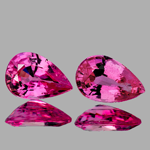 5x3 mm 2pcs Pear AAA Fire Intense AAA Pink Sapphire Natural {Flawless-VVS}--AAA Grade