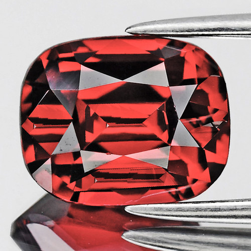 8x6.5 mm { 2.19 cts} Cushion Machine Cut Extreme Brilliancy Intense Padparadscha Rhodolite Garnet Natural (Umbalite) {Flawless-VVS1}--AAA Grade