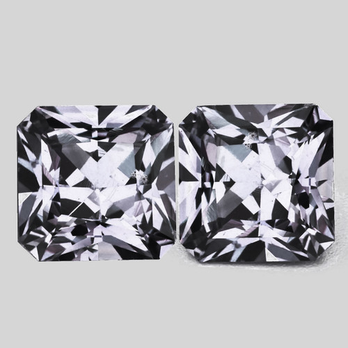 5.00 mm 2pcs Octagon Radiant Cut Extreme Brilliancy Natural Purple White Sapphire {Flawless-VVS1}--AAA Grade
