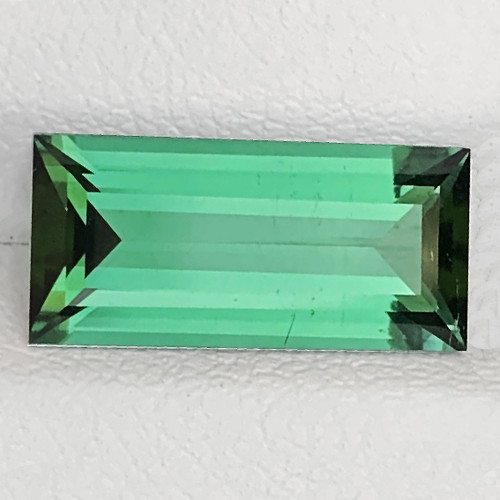 8.5x4 mm { 1.04 cts } Baguette Emerald Cut Best AAA Neon Natural Green Tourmaline { Flawless-VVS }