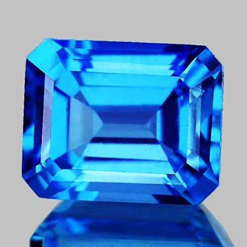13x11 mm { 9.17 cts } Octagon Emerald Cut AAA Fire Intense Swiss Blue Topaz Natural {Flawless-VVS}