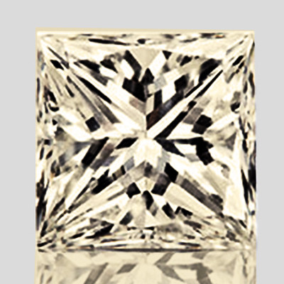 2.90 mm { 0.14 cts} Square Princess Cut AAA Fire Natural Bright Champagne Diamond { VVS }