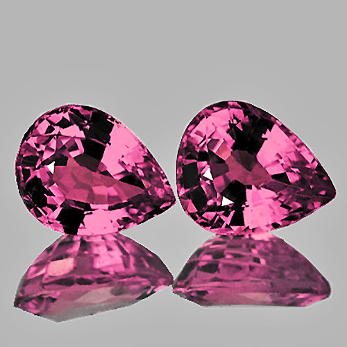 5x4 mm 2 pcs Pear AAA Fire AAA Padparadscha Pink Sapphire Natural {Flawless-VVS}--AAA Grade