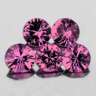 3.20 mm 5 pcs Round Brilliant Cut AAA Fire Natural Intense Pink Mahenge Spinel {Flawless-VVS}--AAA Grade