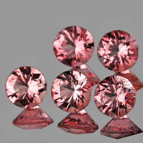3.30 mm 5 pcs Round Brilliant Cut AAA Fire Natural Pink Orange Mahenge Spinel {Flawless-VVS}