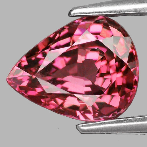 6x5 mm { 0.71 cts } Pear AAA Fire Intense Padparadscha Pink Sapphire Natural {Flawless-VVS}--AAA Grade