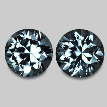 3.80 mm 2 pcs Round Brilliant Cut AAA Fire Natural Titanium Spinel {Flawless-VVS}