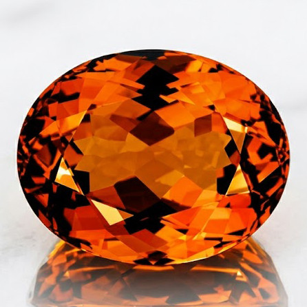 12x10 mm { 4.16 cts } Oval Brilliant Cut AAA Fire Intense Madeira Orange Citrine Natural {Flawless-VVS1}--AAA Grade