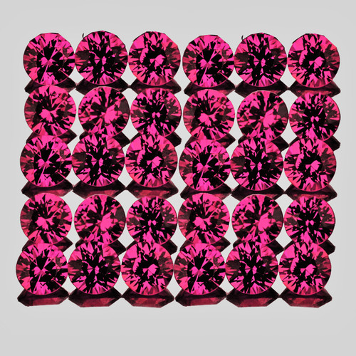 1.20 mm 100 pcs Round Brilliant Machine Cut AAA Fire Intense Red Burma Ruby Natural {Flawless-VVS}--AAA Grade