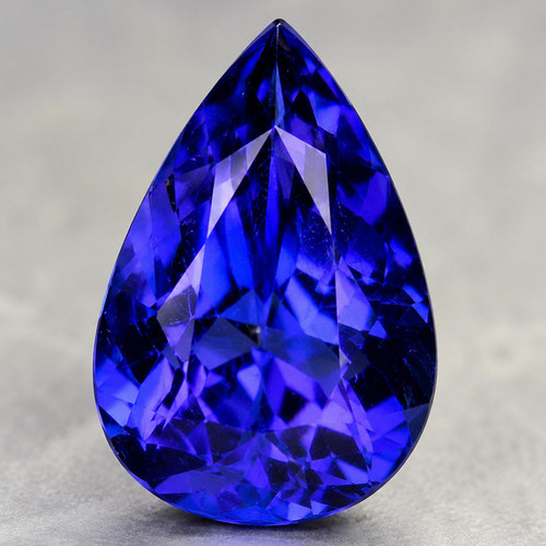 10x7 mm { 2.16 cts} Pear Brilliant Cut Extreme Brilliancy D Block Purple Blue Tanzanite Natural {Flawless-VVS1}--Premium Grade