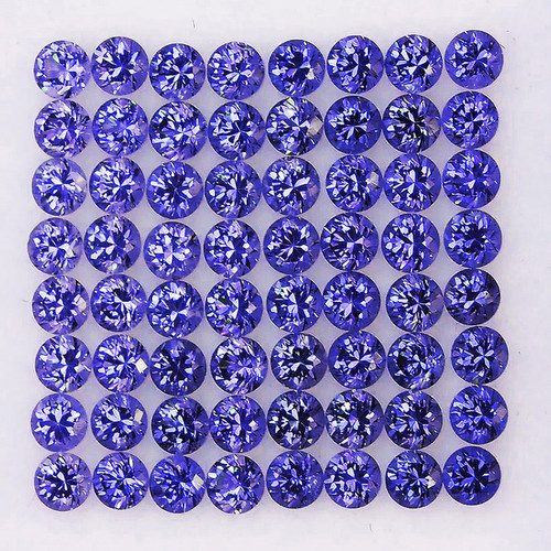 2.00 mm 20 pcs Round Machine Brilliant Cut Natural AAA Violet Blue Sapphire Natural {Flawless-VVS)--AAA Grade