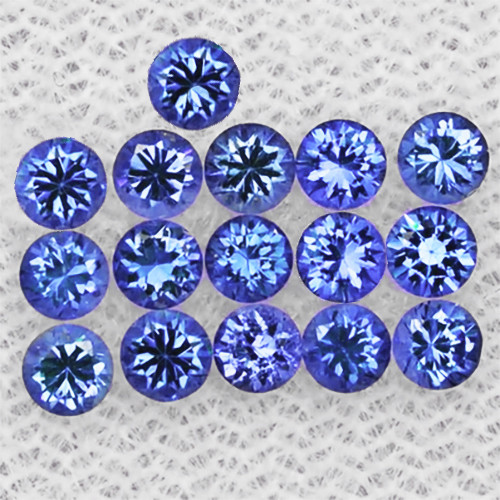 2.30 mm 16 pcs Round Brilliant Cut Extreme Brilliancy Intense AAA Ceylon Blue Sapphire Natural {Flawless-VVS}--Premium  Grade