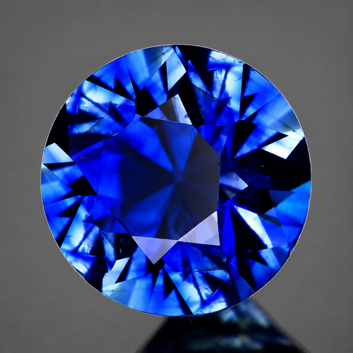 4.00 mm 1 pc Round Brilliant Cut AAA Fire Intense Blue Sapphire Natural {Flawless-VVS}--AAA Grade