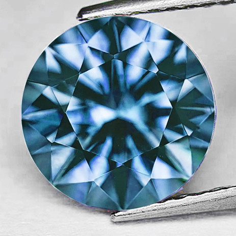 4.00 mm 1 pc Round Machine Brilliant Cut Extreme Brilliancy AAA Teal Blue Sapphire Natural {Flawless-VVS}--AAA Grade