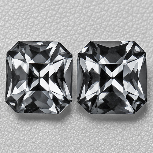 5x4 mm 2pcs  Octagon Radiant Cut Extreme Brilliancy Titanium Gray Spinel Natural {Flawless-VVS}--AAA Grade
