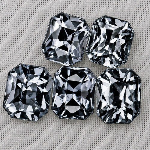 4.5-5.0 x 4.0-4.5 mm 5 pcs { 2.62 cts } Octagon Radiant Cut Extreme Brilliancy Titanium Gray Spinel Natural {Flawless-VVS}--AAA Grade