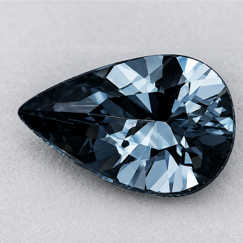 6.5x4.5 mm { 0.53 cts } Pear Extreme Brilliancy Natural Titanium Blue Spinel {Flawless-VVS}--AAA Grade