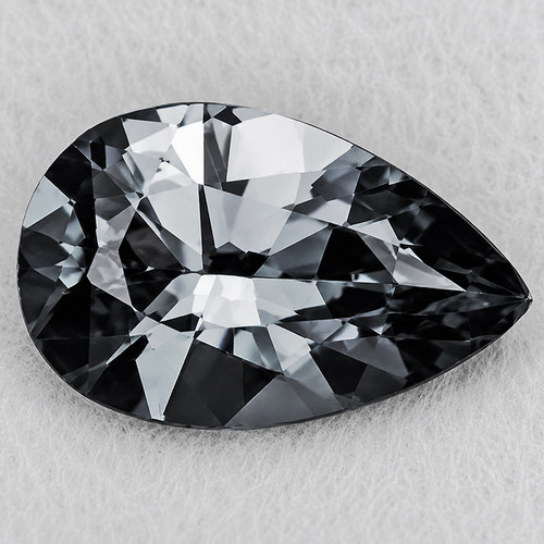 6.5x4 mm { 0.50 cts } Pear Extreme Brilliancy Natural Titanium Gray Spinel {Flawless-VVS}--AAA Grade