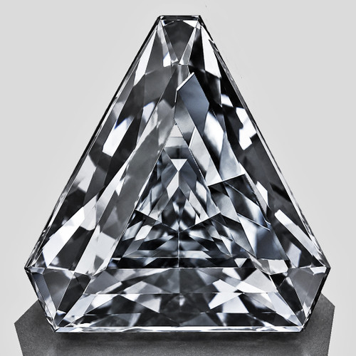 5.5x5 mm { 0.60 cts } Triangle Fancy AAA Fire Titanium Gray Spinel Natural {Flawless-VVS}--AAA Grade
