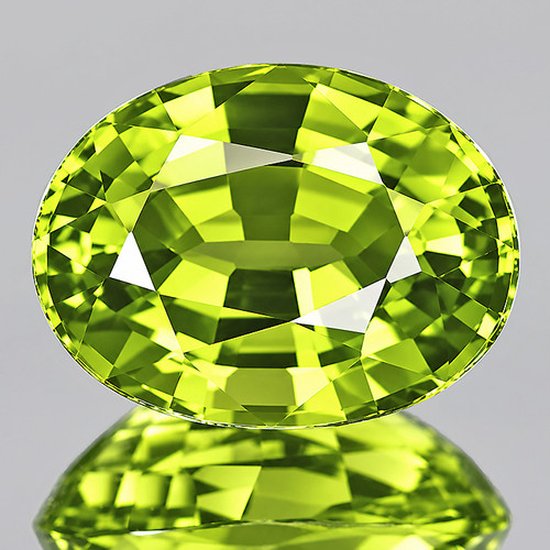 6x5 mm ( 0.81 cts ) Oval Machine Cut Extreme Brilliancy Natural AAA Yellow Green Chrysoberyl {Flawless-VVS}--AAA Grade