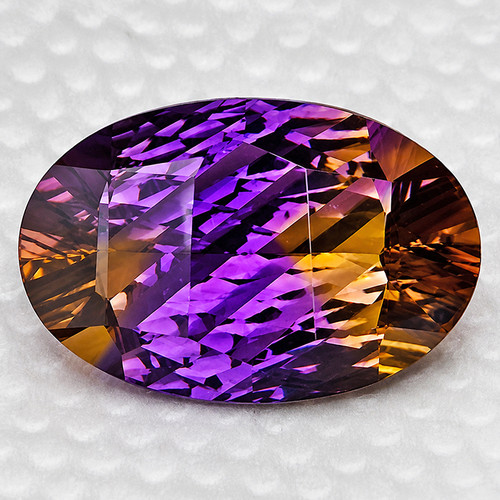23x15 mm { 19.22 cts } Oval Concave Cut Extreme Brilliancy Natural Bi Color Ametrine {Flawless-VVS1}--AAA Grade