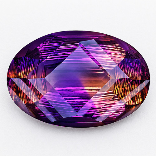 29x20 mm { 42.17 cts } Oval Precision Cut Extreme Brilliancy Natural Bi Color Ametrine {Flawless-VVS1}--AAA Grade