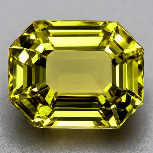 6x5 mm { 1.22 cts} Octagon Emerald Cut AAA Neon Natural Greenish Yellow Chrysoberyl {Flawless-VVS}--AAA Grade