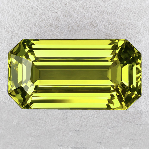 8.5x4.5 mm { 1.15 cts} Octagon Emerald Cut Best AAA Neon Intense Green Yellow Chrysoberyl Natural {Flawless-VVS}--AAA Grade
