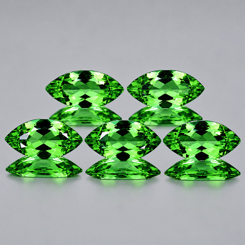 6x3 mm 5 pcs Marquise Brilliant Cut Extreme Brilliancy Intense Chrome Green Tsavorite Garnet Natural {Flawless-VVS}--AAA Grade