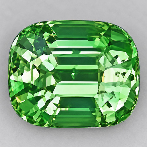 6x5 mm { 1.04 cts } Cushion Best AAA Neon Green Tsavorite Garnet Natural { VVS }