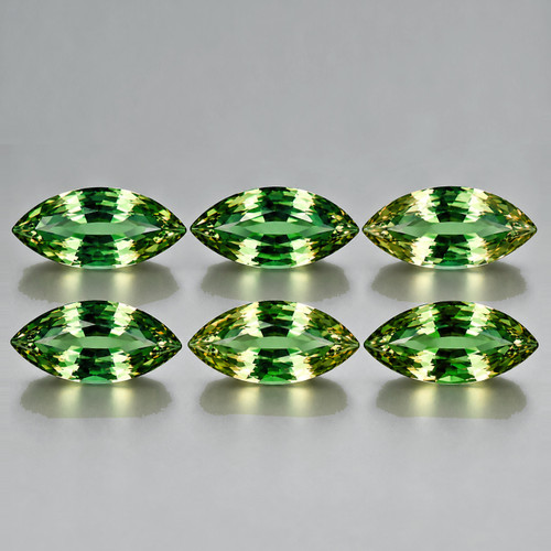 5x2.5 mm 6 pcs Marquise AAA Fire Australia Green Sapphire Natural {Flawless-VVS}--AAA Grade
