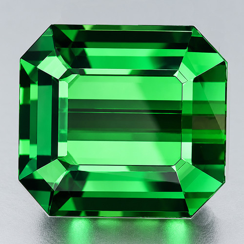 7x6 mm { 1.74 cts} Octagon Emerald Cut Best AAA Neon Natural Green Tourmaline Afghanistan {Flawless-VVS}--AAA Grade