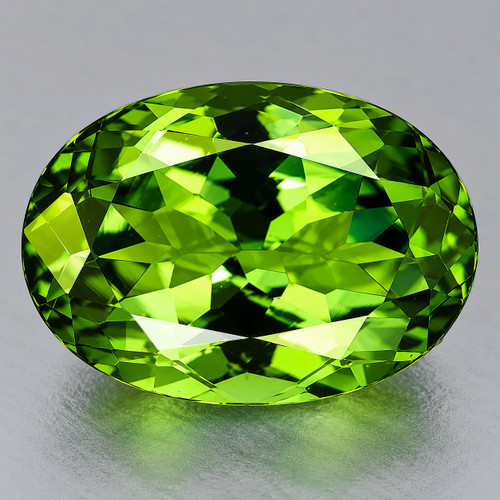 7x5 mm { 0.82 cts} Oval Brilliant Cut Extreme Brilliancy Intense Green Tourmaline {Flawless-VVS}--AAA Grade