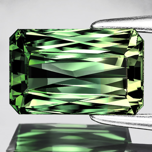13x8 mm { 5.68 cts} Octagon Scissor Cut Best AAA Neon Natural Green Tourmaline {Flawless-VVS}--AAA Grade