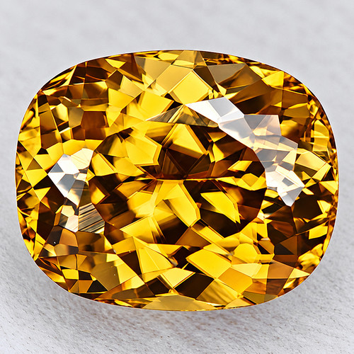8x6.5 mm { 2.75 cts} Cushion Brilliant Cut Extreme Brilliancy Best AAA Yellow Zircon Natural {Flawless-VVS1}--AAA Grade